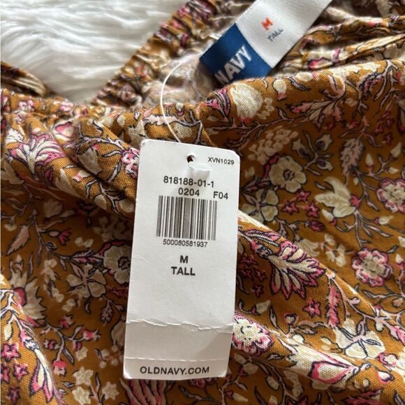 Old Navy Floral Dress New Women’s Size Medium Tall - Picture 5 of 7